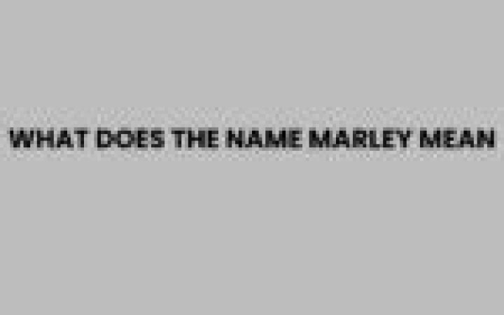 What does the name marley mean